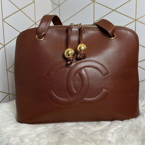 💯Authentic Chanel Caviar Double Zipped Handbag🍀 - Picture 11 of 17